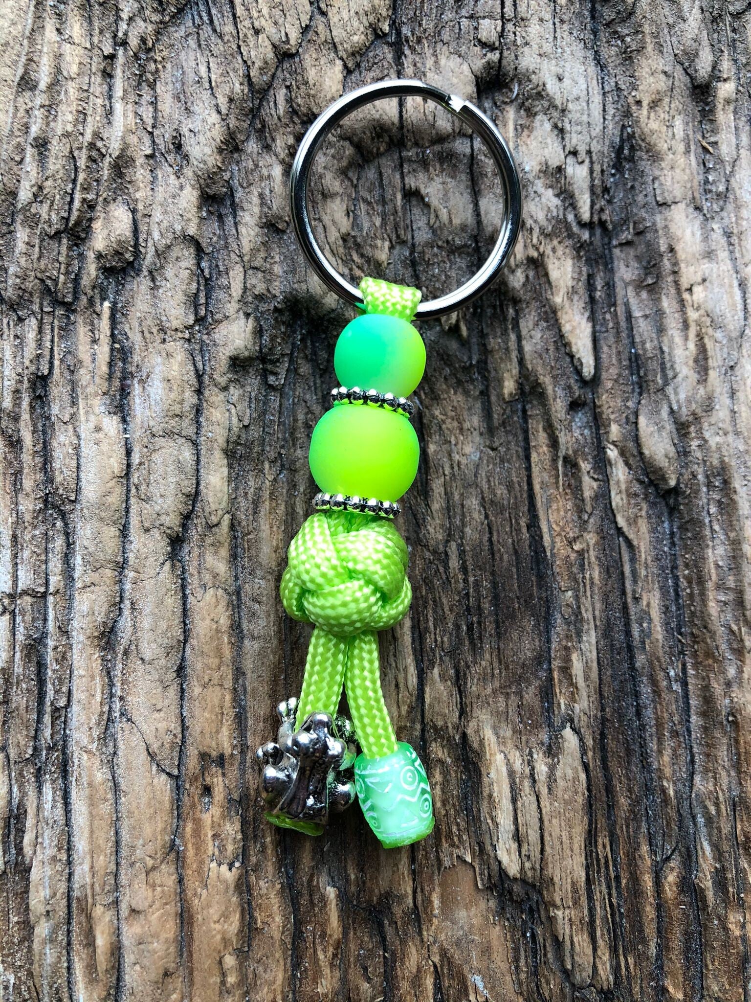 Paracord Sleutelhanger Sale Kikker Fluo-Green