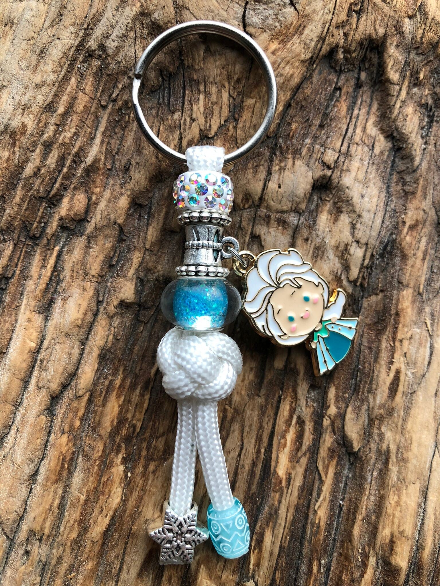 Paracord Sleutelhanger Disney Prinses Elsa Frozen Wit