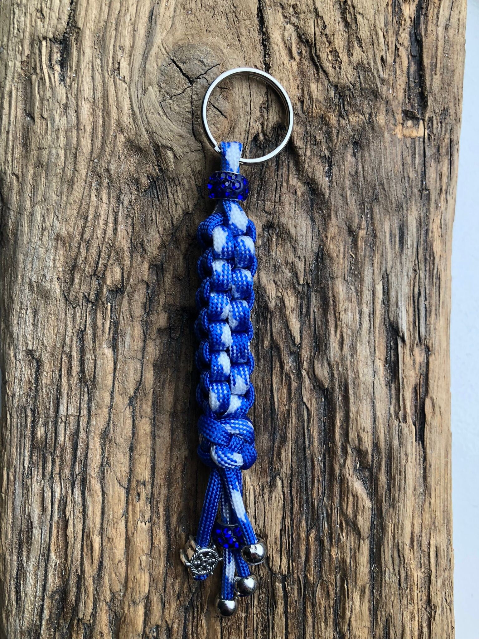 Paracord Sleutelhanger Stuurwiel / Roer Blauw