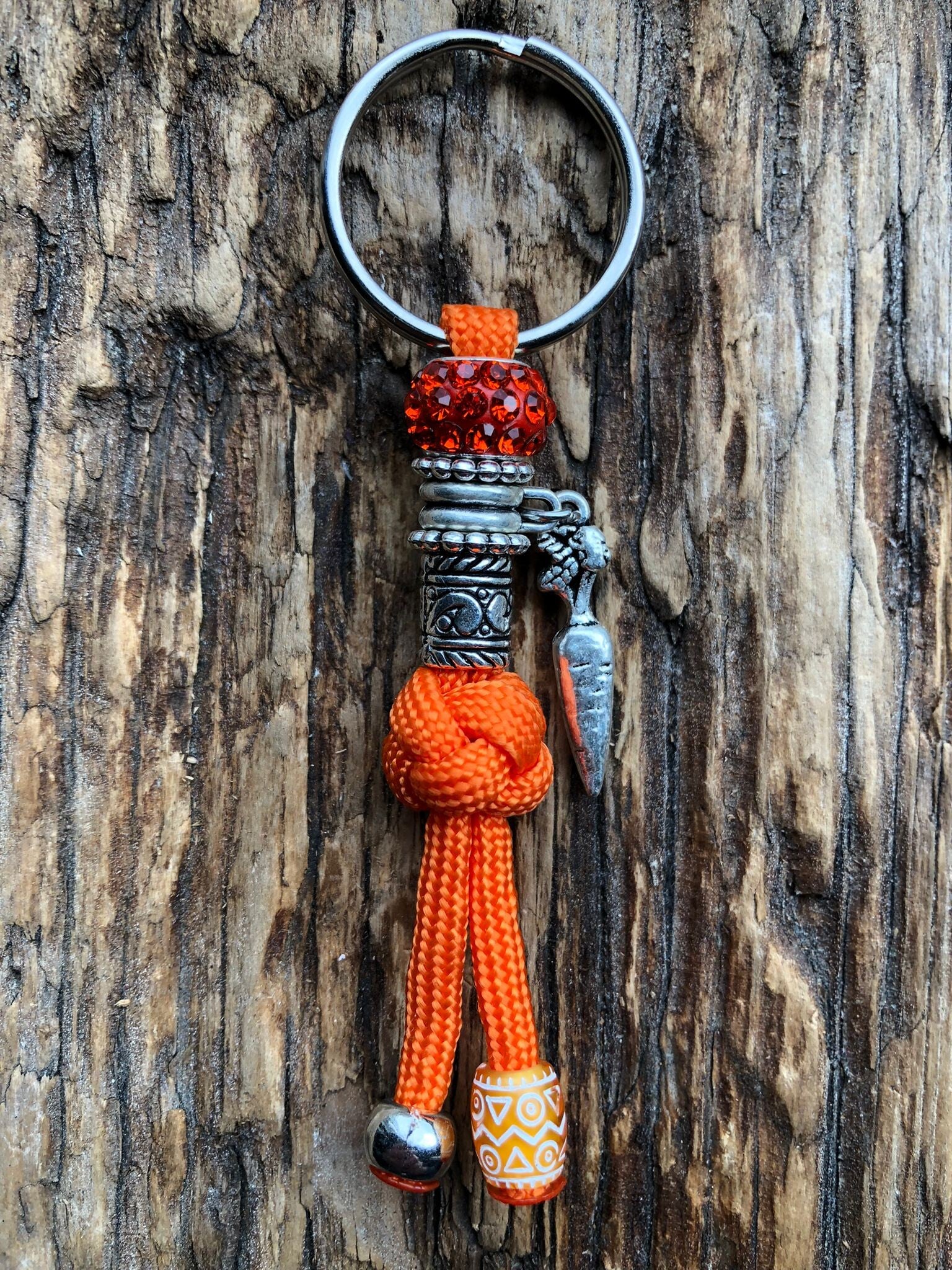 Paracord Sleutelhanger Wortel Oranje
