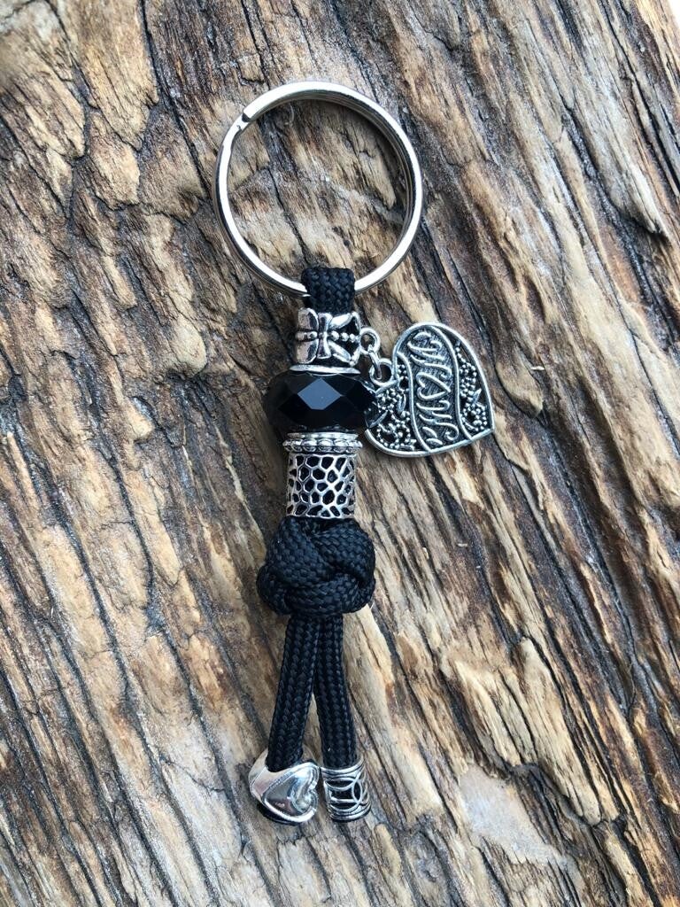 Paracord Sleutelhanger Mama Zwart