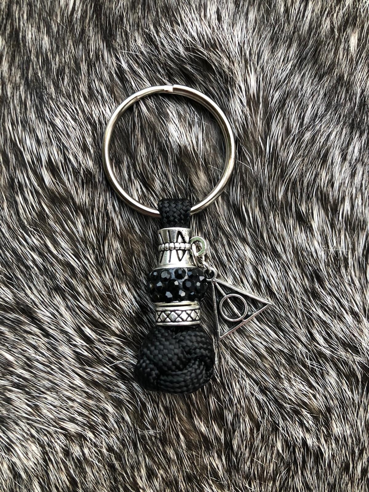 Paracord Sleutelhanger Sale Deathly Hallows zwart