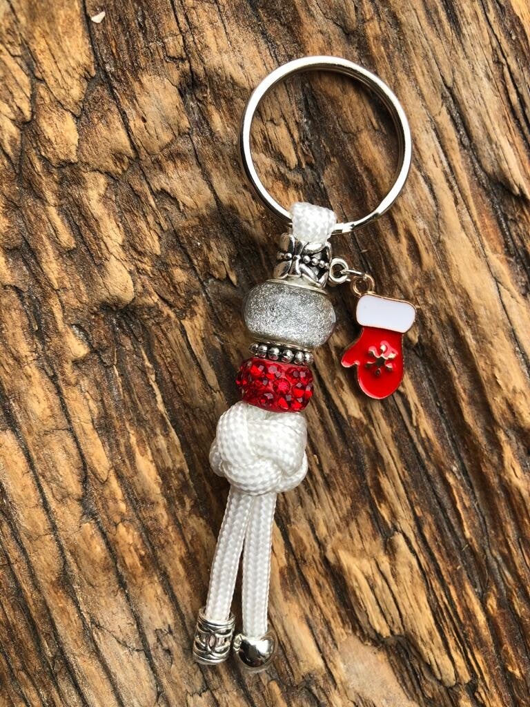 Paracord Sleutelhanger Winter Want Wit