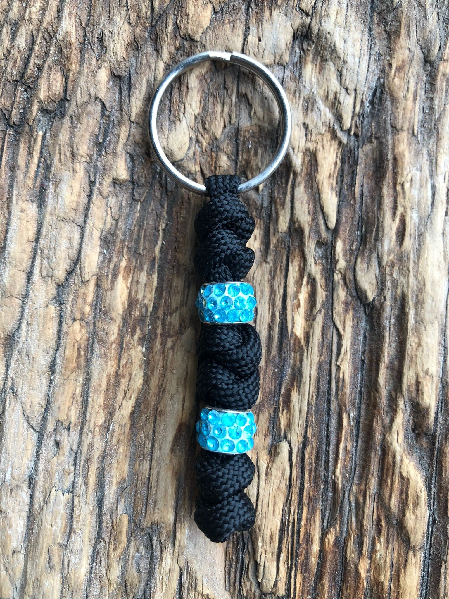 Paracord Sleutelhanger Sale Zwart-Turquoise