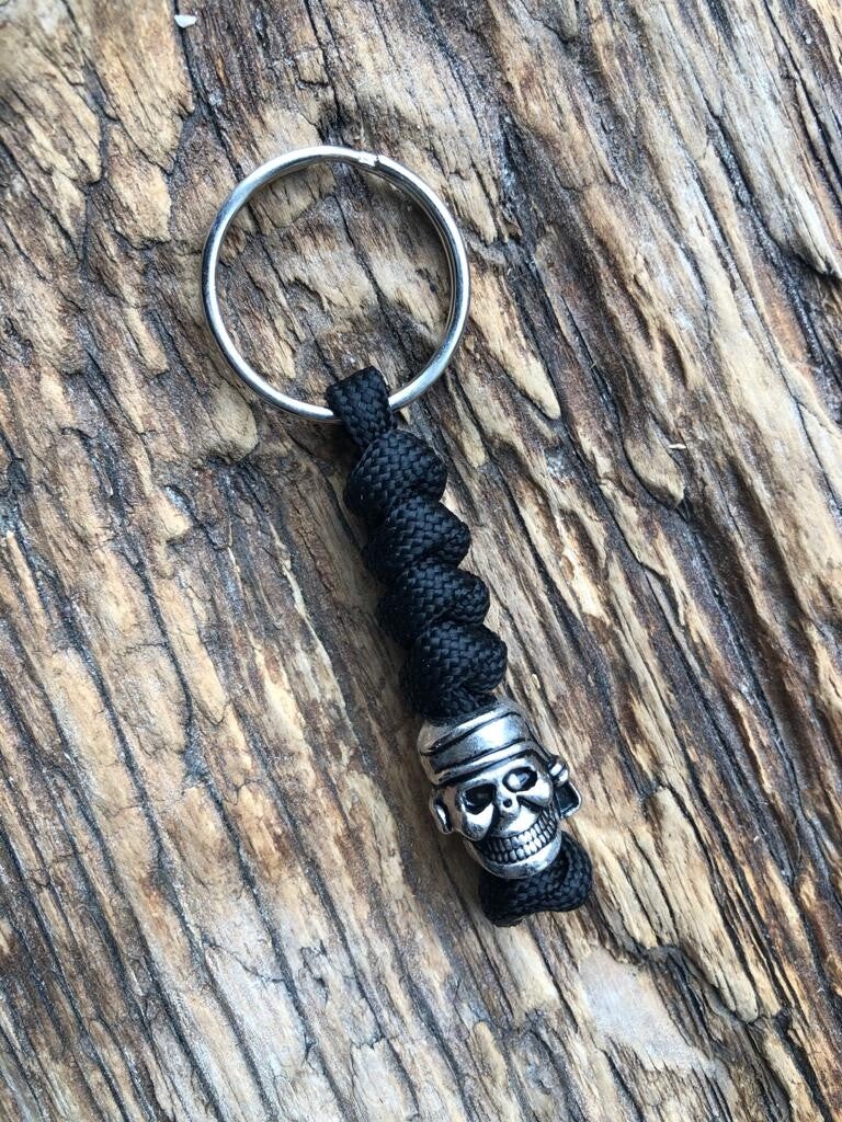 Paracord Sleutelhanger Sale Skull Zwart
