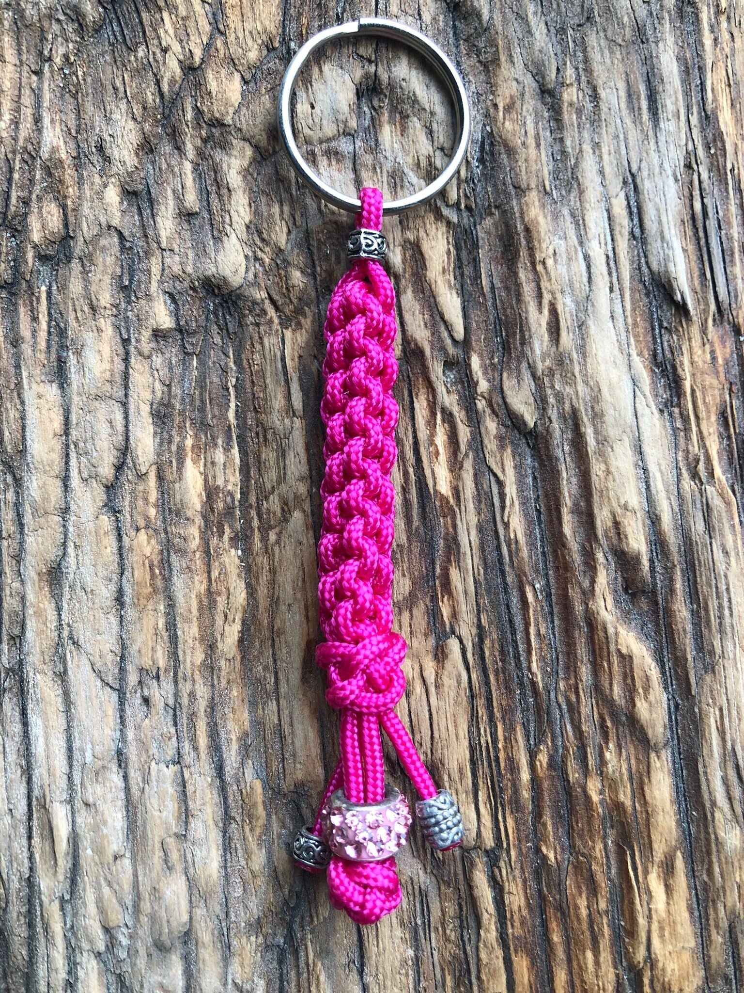 Paracord Sleutelhanger Roze