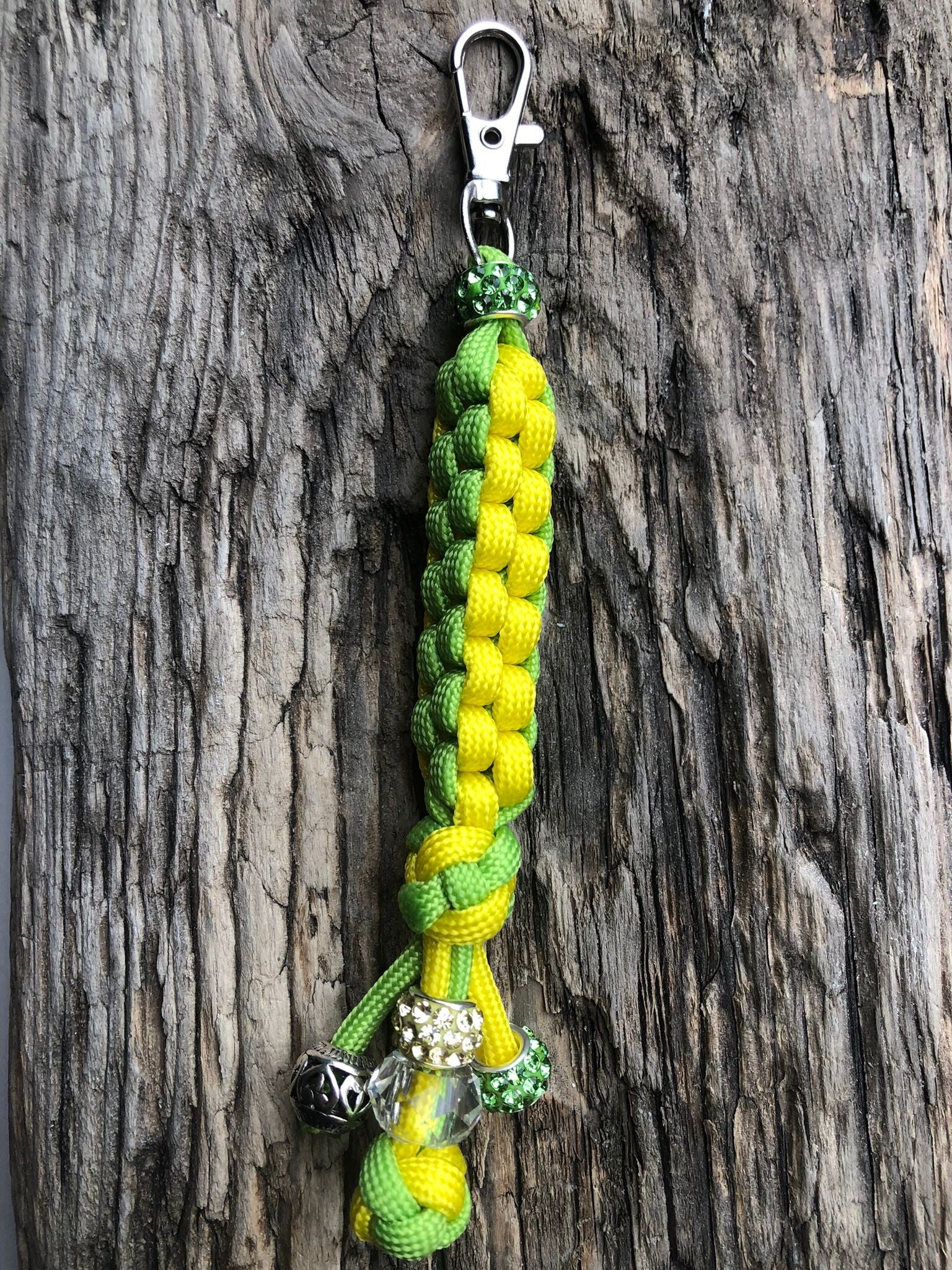 Paracord Sleutelhanger Geel-Groen