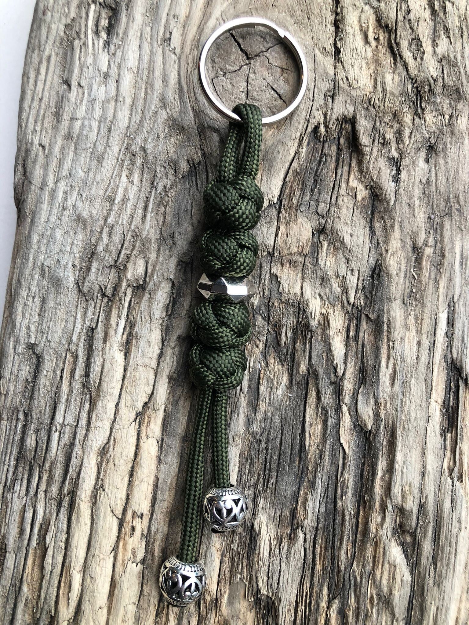 Paracord Sleutelhanger Army green