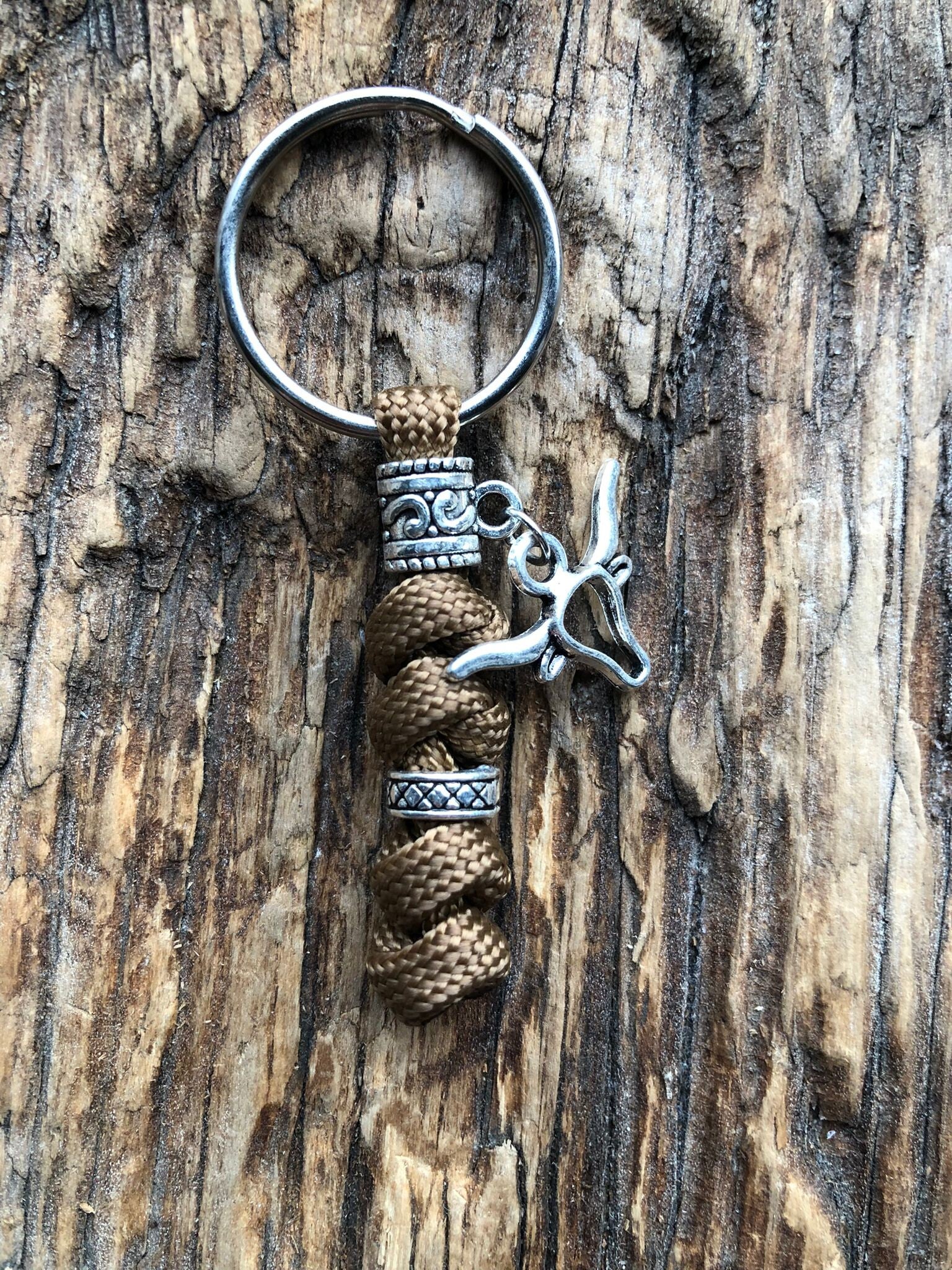 Paracord Sleutelhanger Bull / Stier Brown