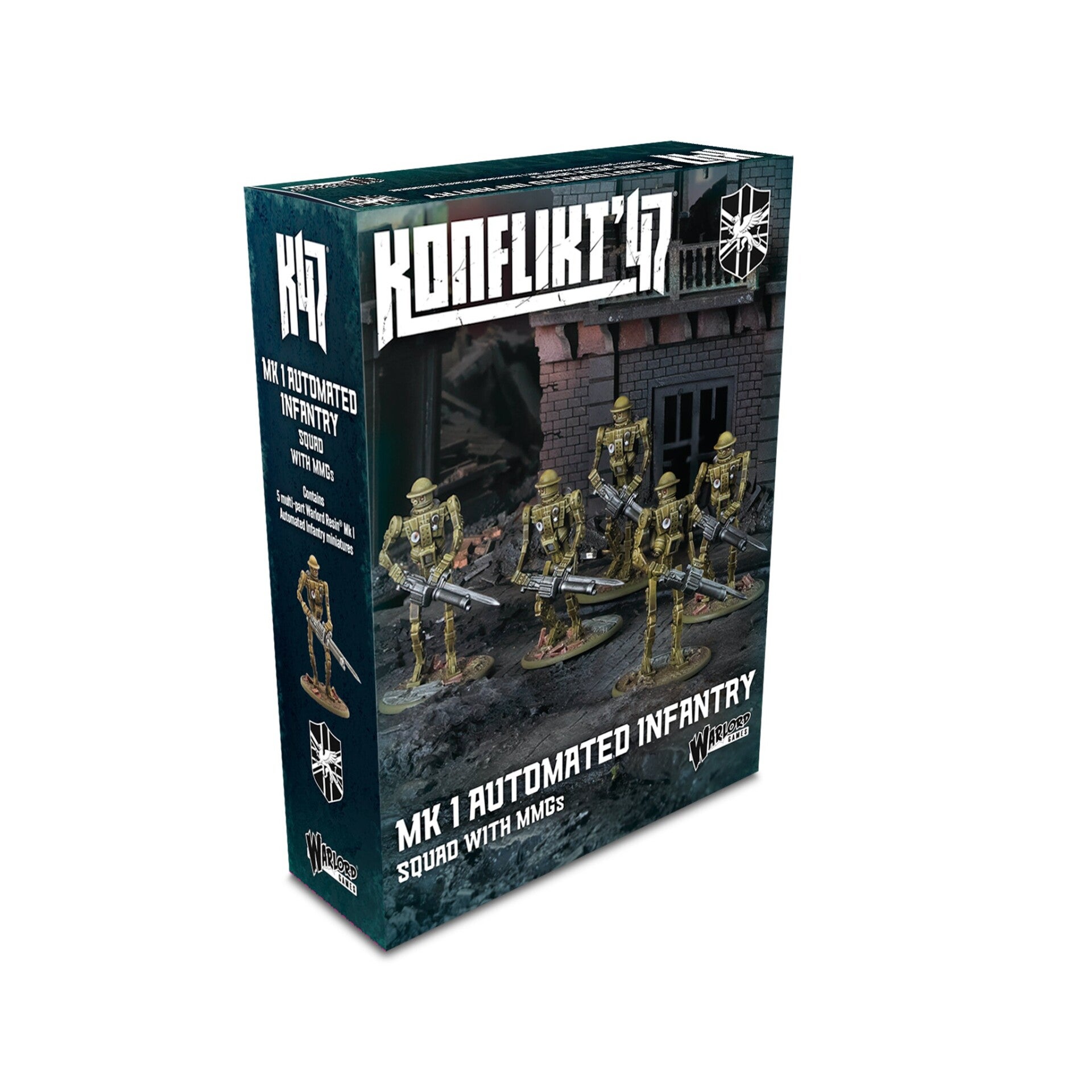 Konflikt '47 - Mk 1 Automated Infantry Squad with MMGs - British Army - Warlord Games