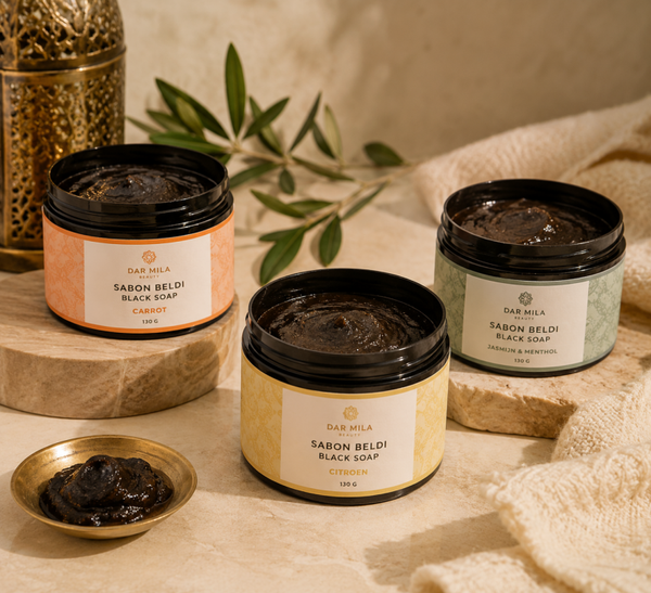 Sabon Beldi – Authentieke Marokkaanse Zwarte Zeep | Verschillende Varianten