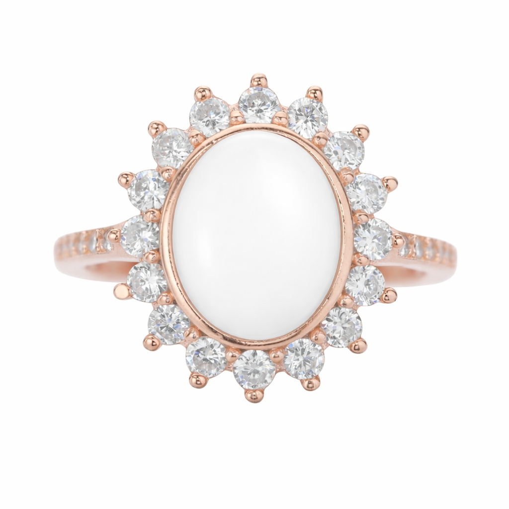 Ring Ovaal Zirkonia Stenen