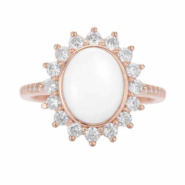 Ring Ovaal Zirkonia Stenen