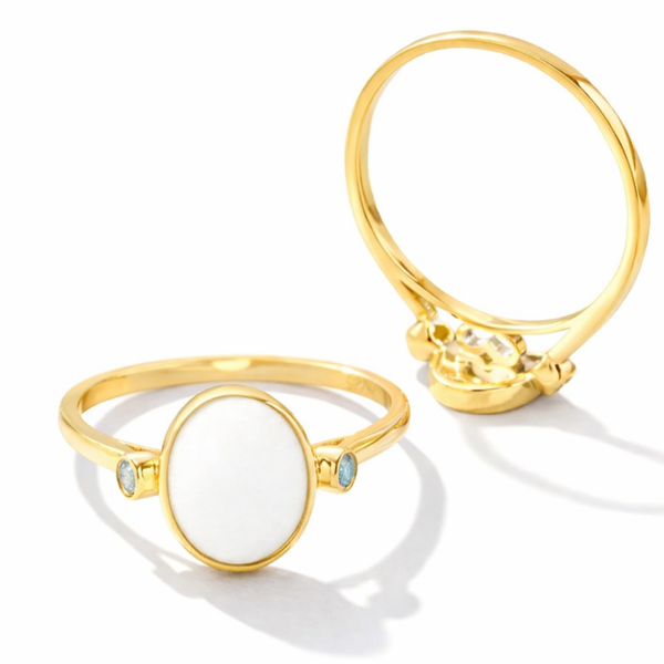 Ring Ovaal 2 Geboortestenen