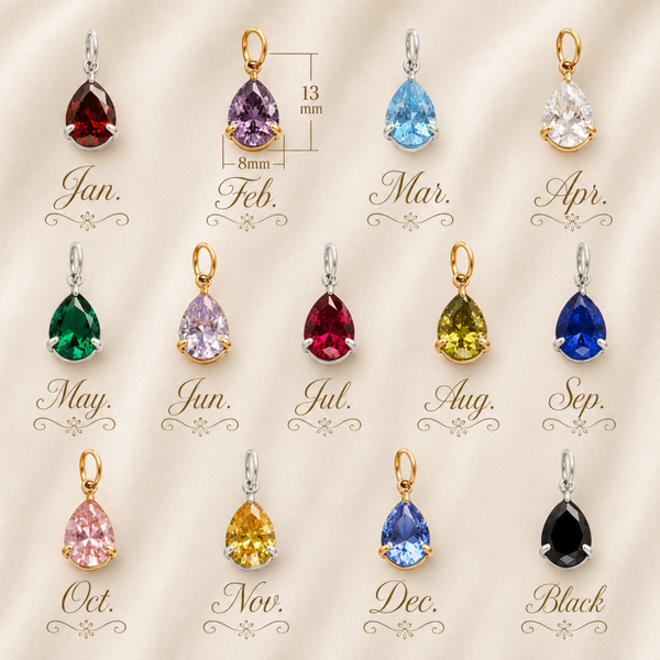 Ketting Druppel Geboortesteen