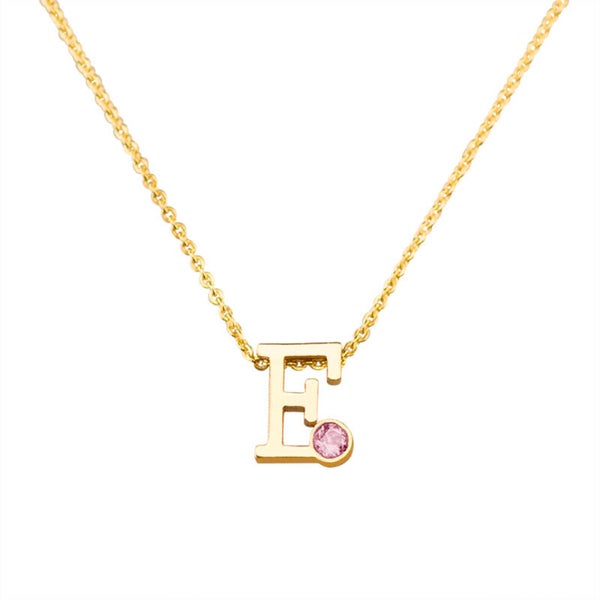 Ketting Letter Geboortesteen
