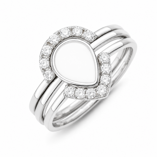 Ring Druppel en 2 stapelringen