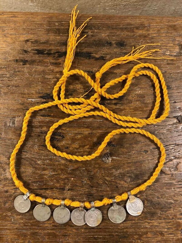 COLLANA MONETE GIALLO