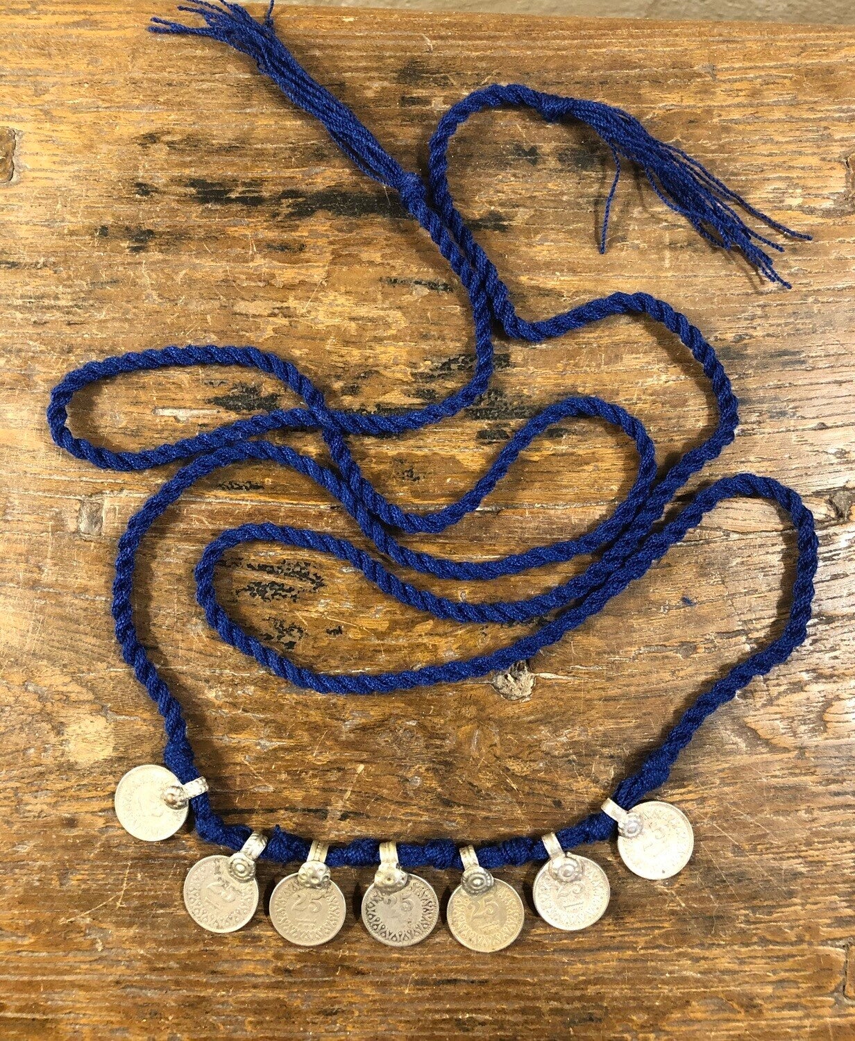 COLLANA MONETE BLU