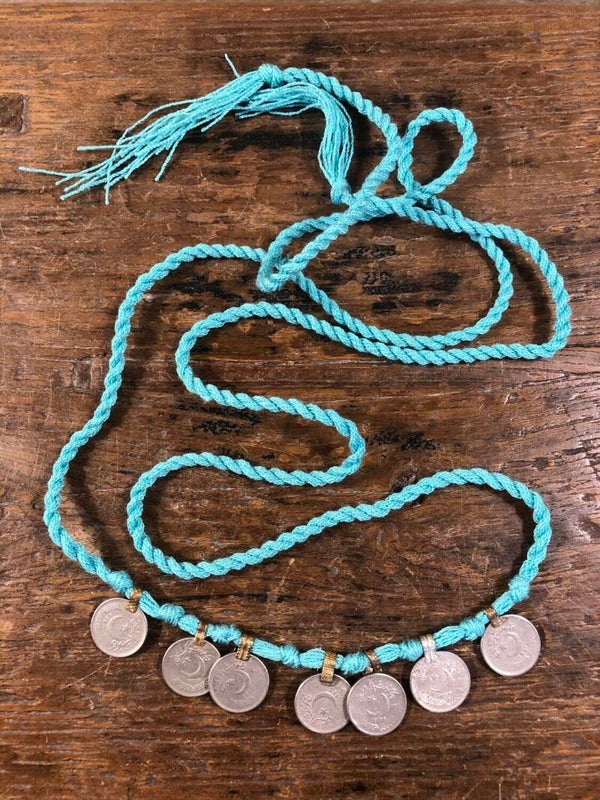 COLLANA MONETE TURCHESE