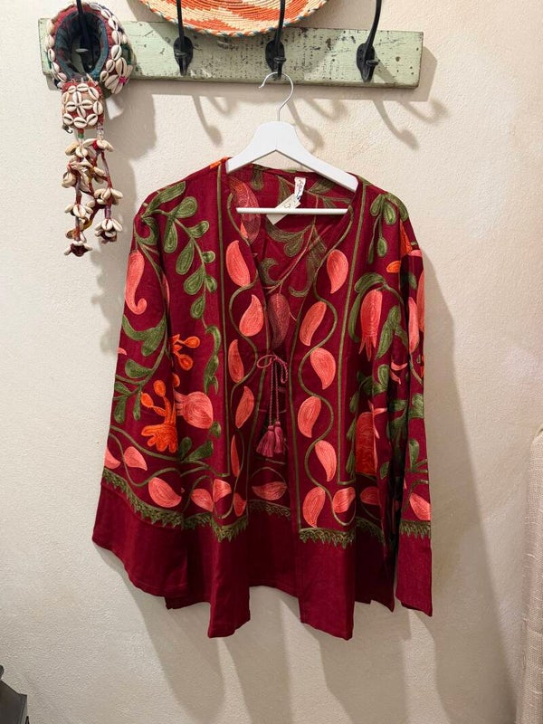 KIMONO LANA KURINJI ROSSO INDIA