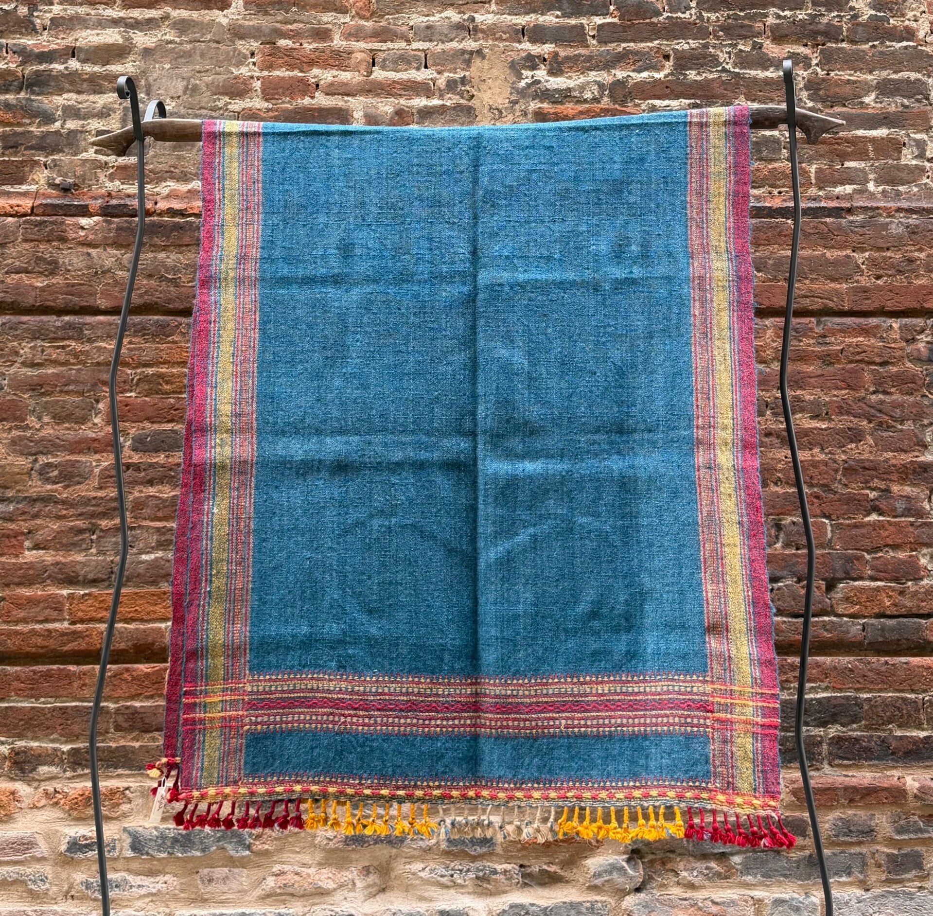 COPERTA SCIALLE GUJARAT BLU CHIARO