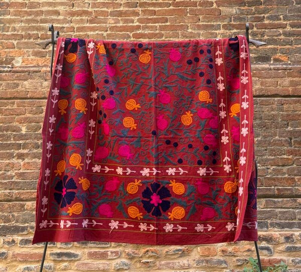 COPERTA SUZANI ROSSO INDIA