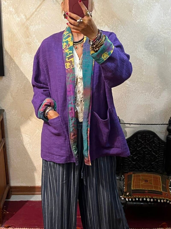 GIACCA DOUBLE PURPLE 1