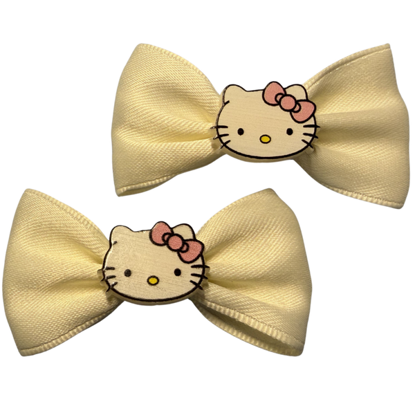 Haarclips - haarspelden - haarklemmen - kinderen - Hello Kitty - handgemaakt