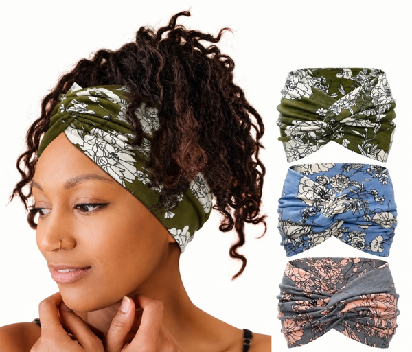 Sport haarband - Kleurrijk - Elastisch met knoop - Bohemian haarband