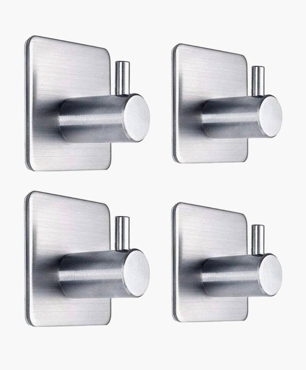 RVS zelfklevende haken per 4 stuks
