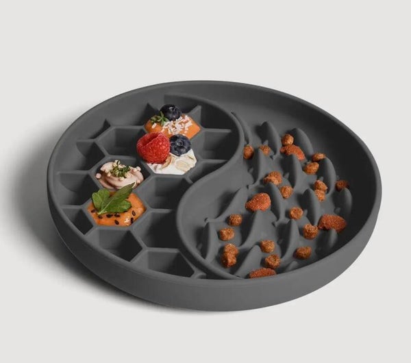 ne&no® Anti-Gulping Voerbak voor Honden en Katten antraciet