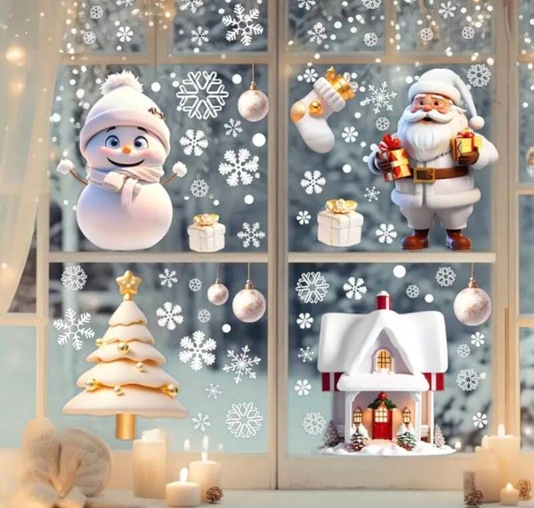 Raamstickers kerst - Sfeervolle raamversiering
