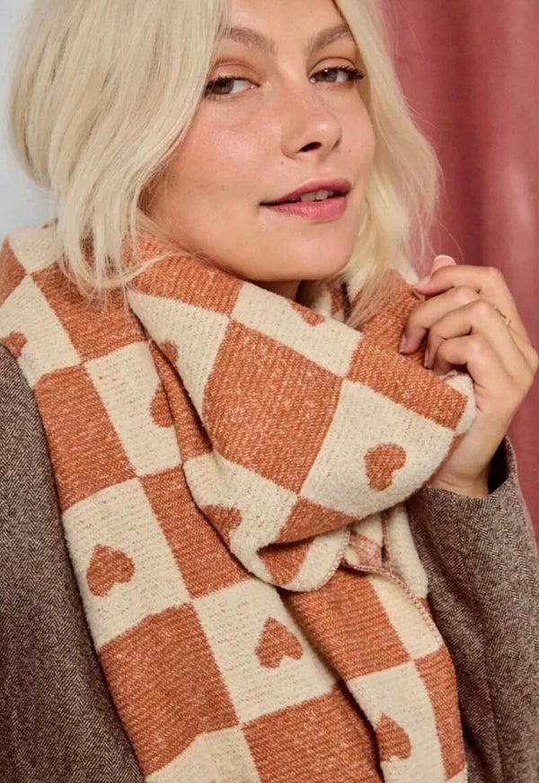 Eline Ren L'atelier - Sjaal met hartmotief - Trendy en elegant