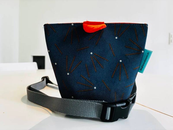 Leckerli-Bauchtasche blau/orange