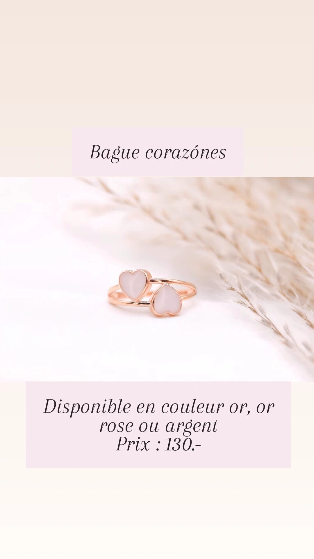 Bague Corazones