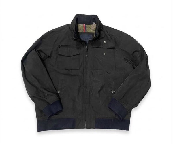 Chaqueta Bomber Tommy Hilfiger Negra - Talla XXL (Forro Camuflaje)