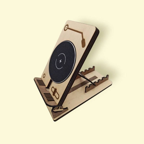 Support station de charge sans fil pour smartphone. Design "DISCO"