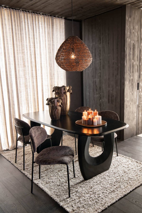 Table à manger bois de manguier noir