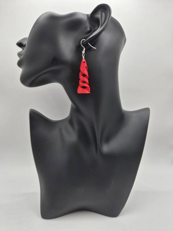Boucles d'oreilles « Vortex » – Spirales Imprimées 3D