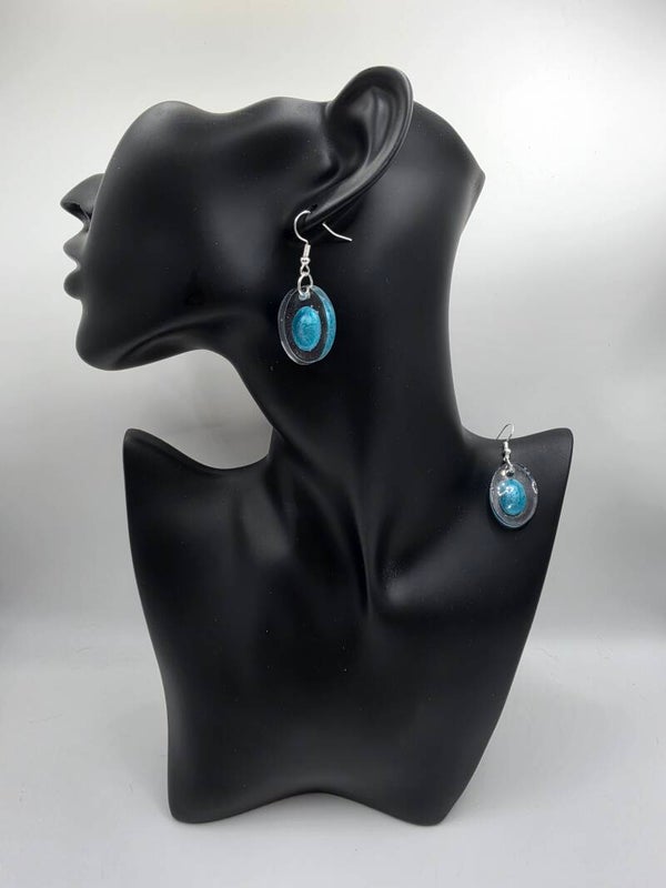 Boucles d'Oreilles Pendules "Lagon Céleste"