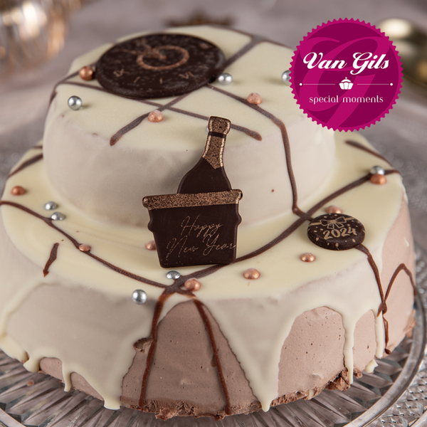 Oud en Nieuw roomijstaart- Van Gills