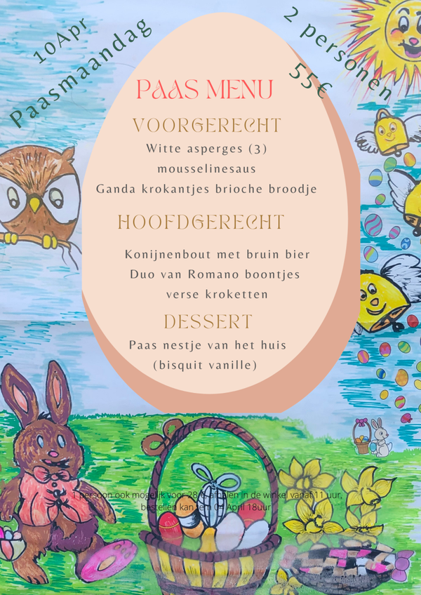 Afhaal Paasmenu 2personen