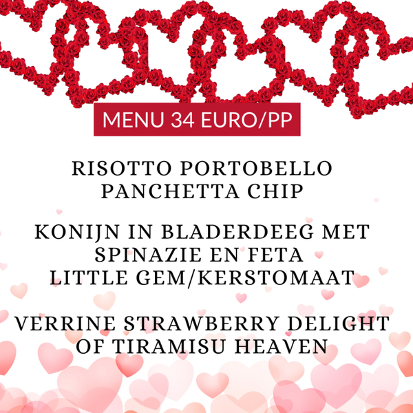 afhaal Valentijnmenu