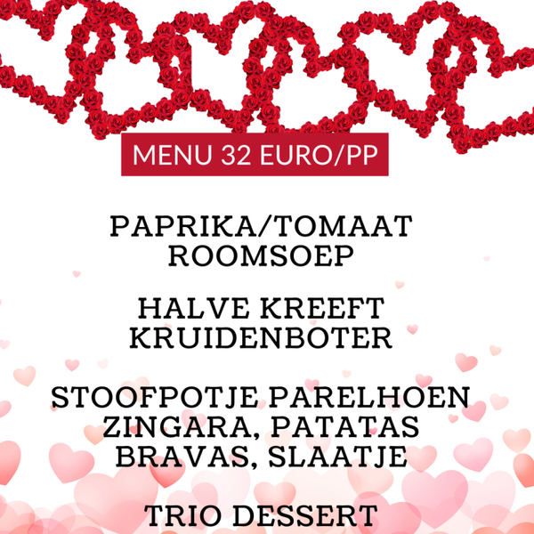 afhaal Valentijnmenu