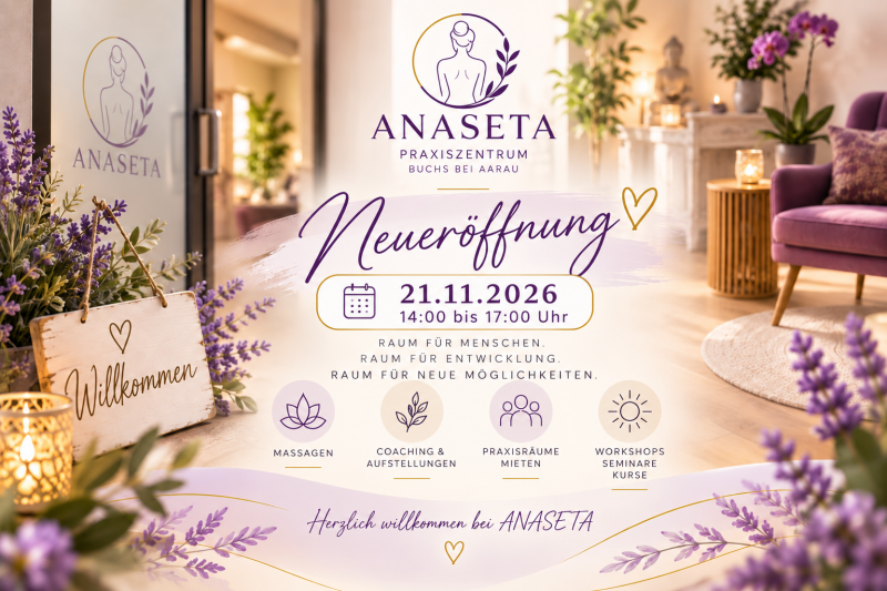 ZENTRUM_ANASETA_neueröffnung_BUCHS_AG_Kartenrat_Conny_Schellauf_Tanja_Schertenleib_Coaching_Massage_Praxisräume