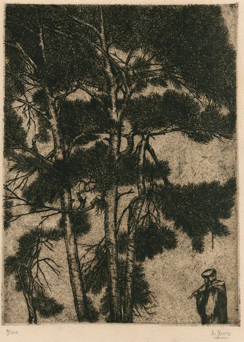 Ets Oosterse fluitspeler in het bos