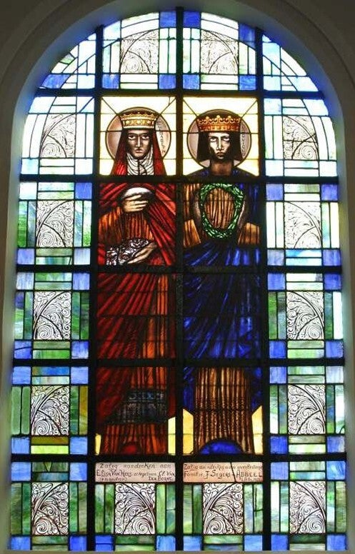 Heilige Elisabeth en Heilige Ludovicus. 