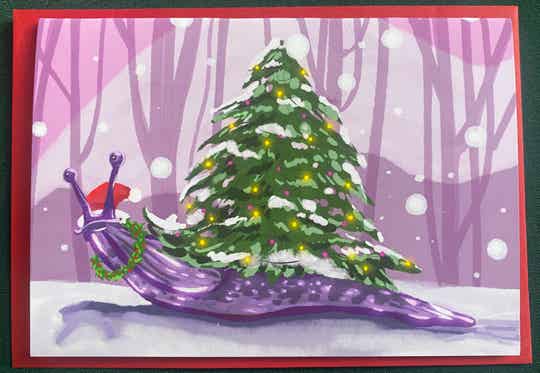 Folded Christmas card