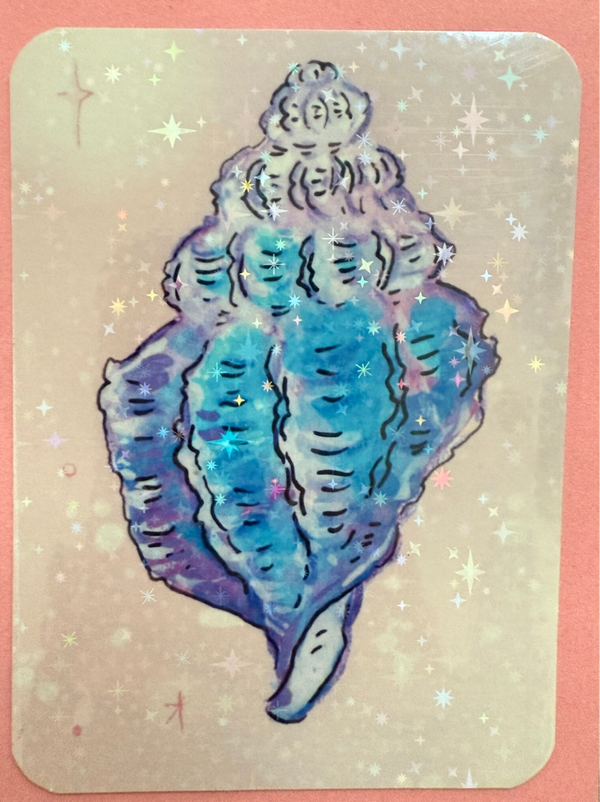mini glitter card with envelope <Conch>